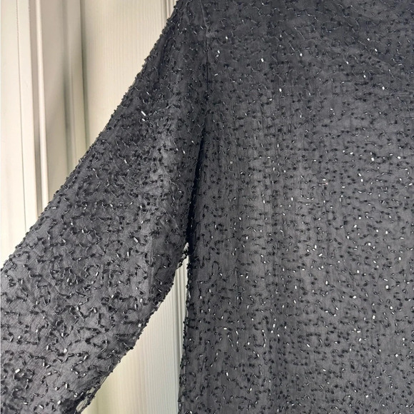 Stenay Petite Large 100% Silk Fully Beaded Evening Jacket Black - Picture 9 of 11